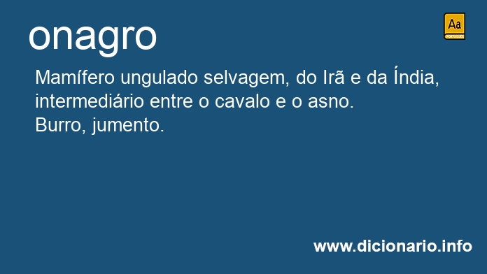 Significado de onagros