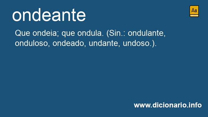 Significado de ondeante