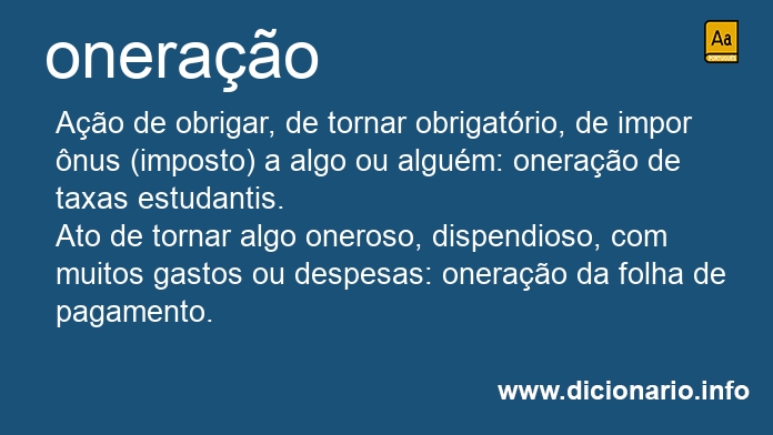 Significado de onerao