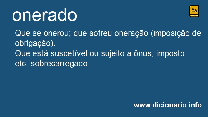Significado de onerada