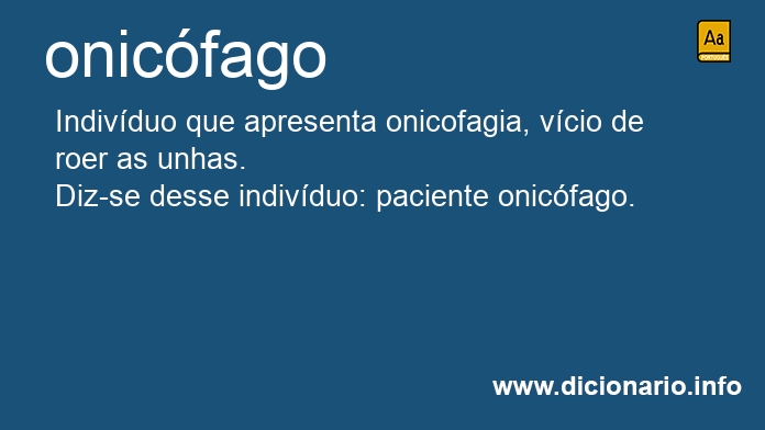 Significado de onicfago