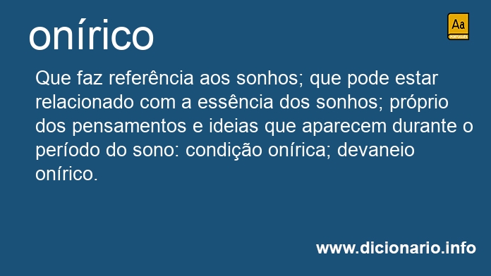 Significado de onrica