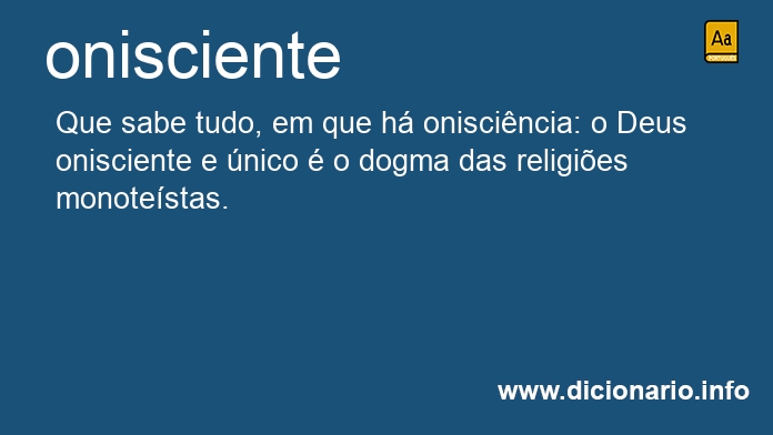 Significado de onisciente