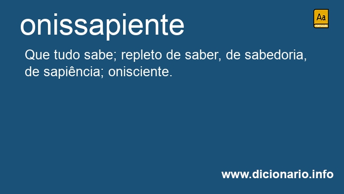 Significado de onissapiente