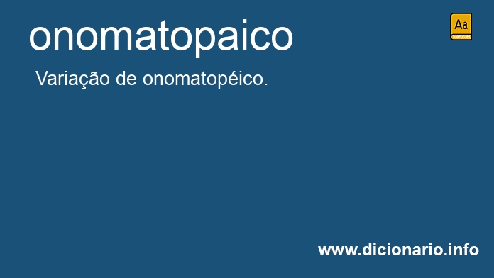 Significado de onomatopaica