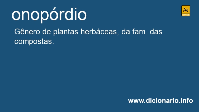 Significado de onoprdio