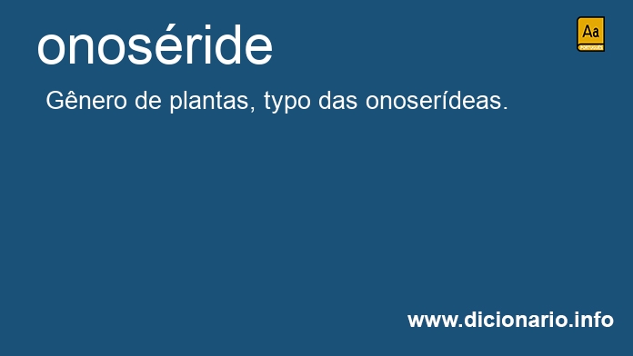 Significado de onosride