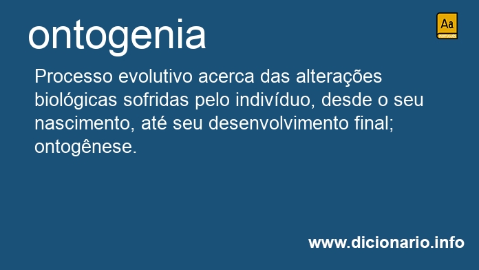 Significado de ontogenia