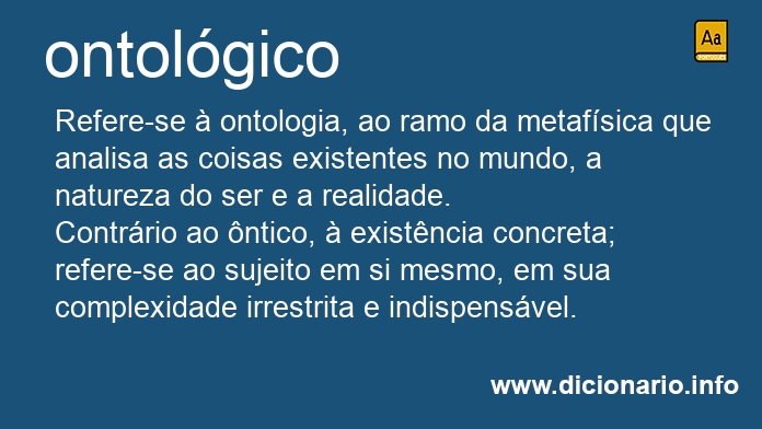 Significado de ontolgico