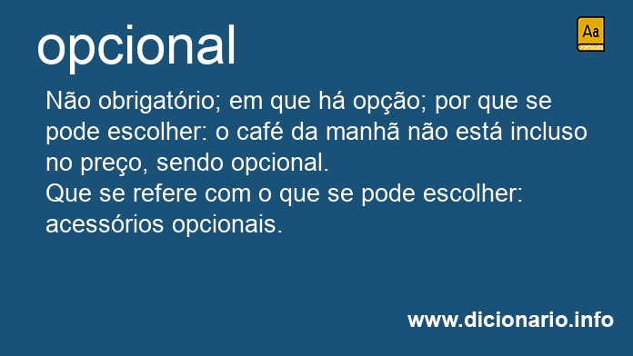 Significado de opcional