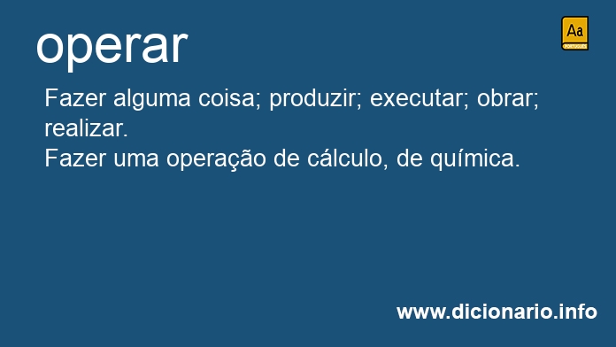 Significado de operarei