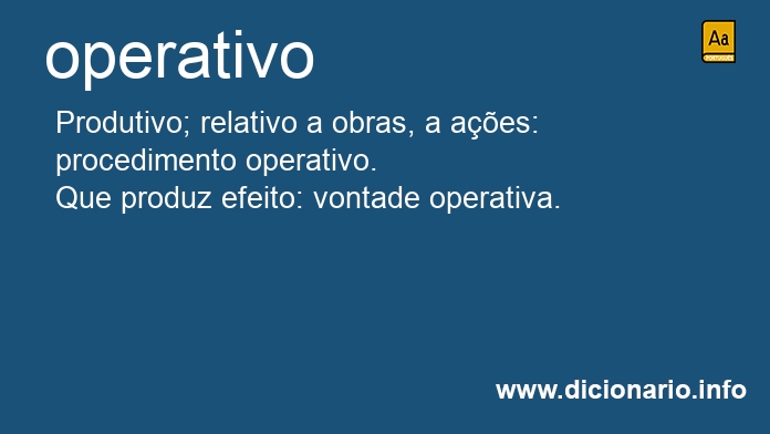 Significado de operativo