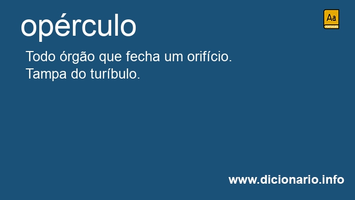 Significado de oprculo