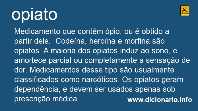 Significado de opiato