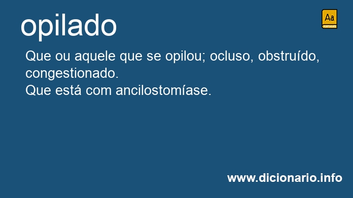 Significado de opilado
