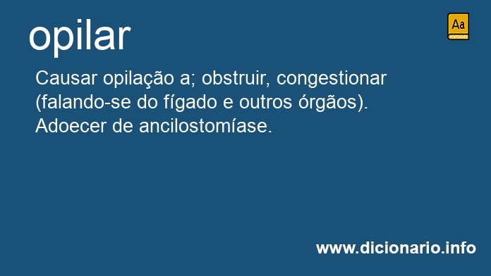 Significado de opilar