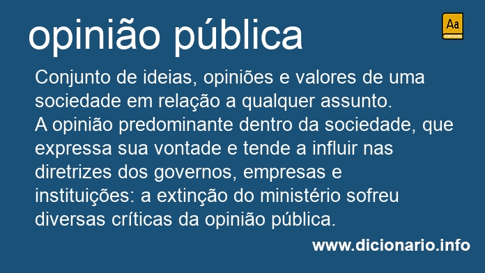 Significado de opinio pblica