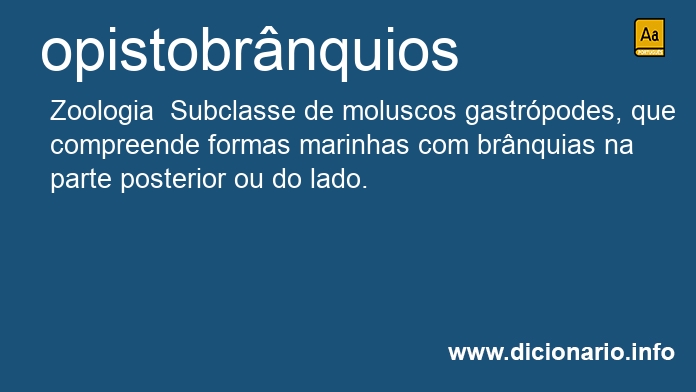 Significado de opistobrnquios