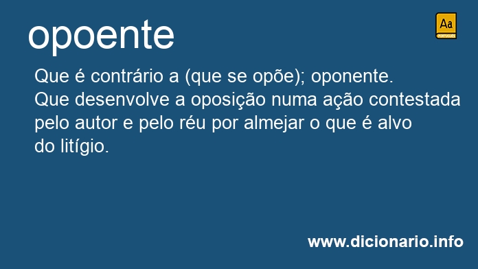 Significado de opoente