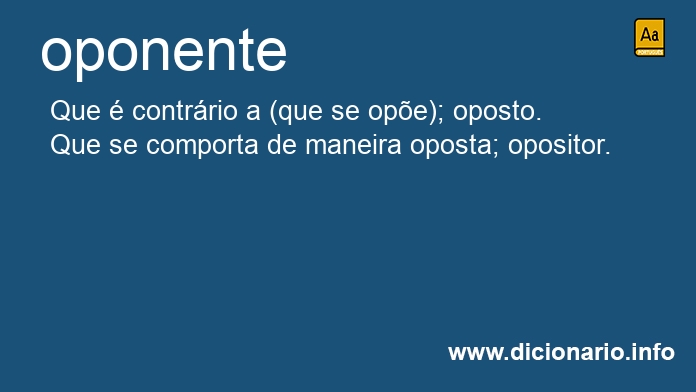 Significado de oponentes