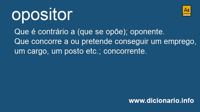 Significado de opositor