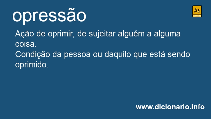 Significado de opresso