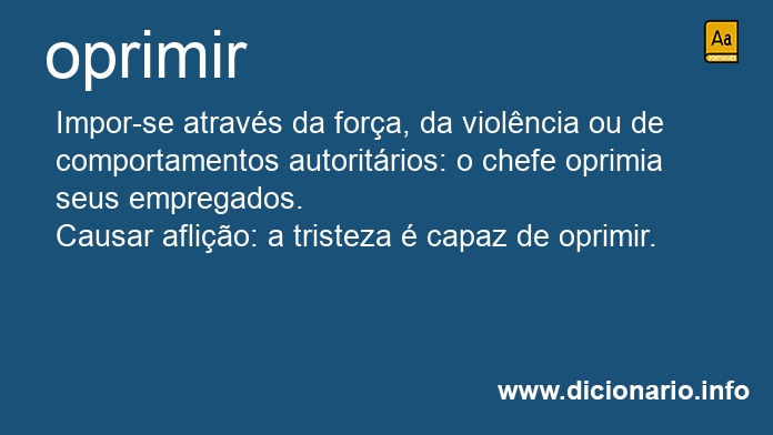 Significado de oprimais