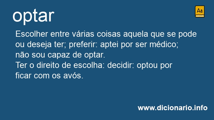 Significado de optar