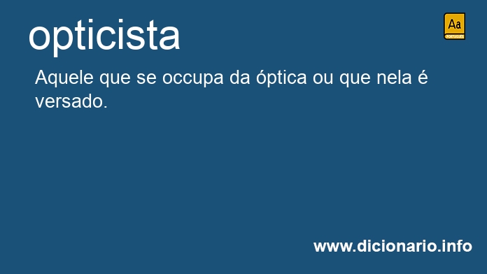 Significado de opticista