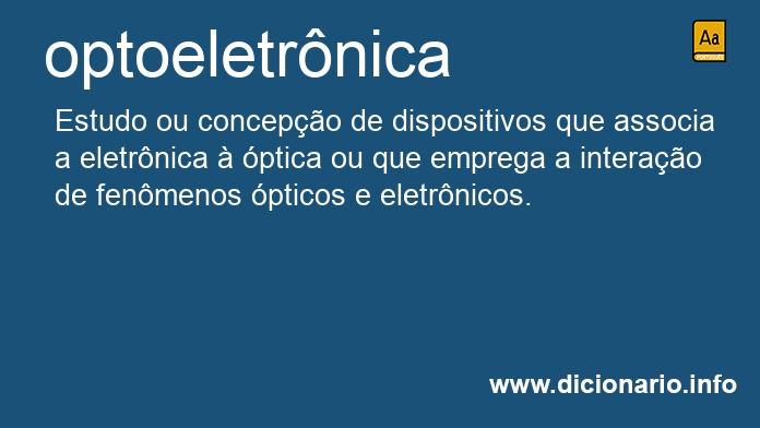 Significado de optoeletrnica