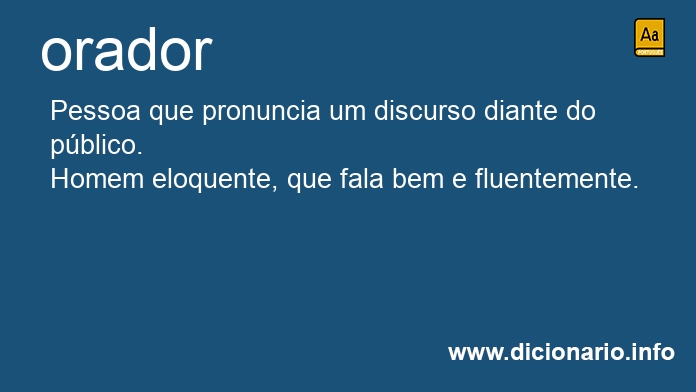 Significado de orador