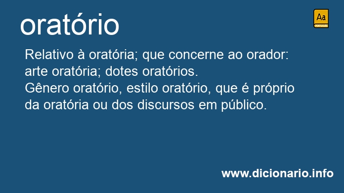 Significado de oratrio