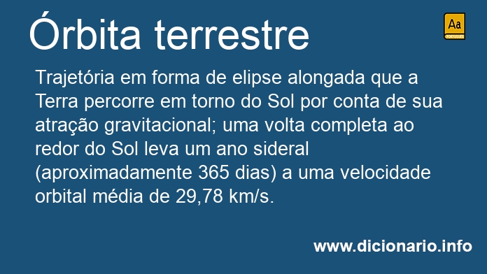 Significado de rbita terrestre