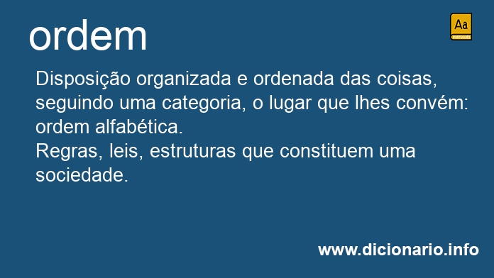 Significado de ordem