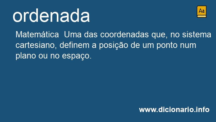 Significado de ordenadas