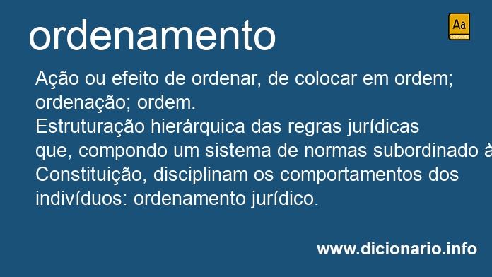 Significado de ordenamento