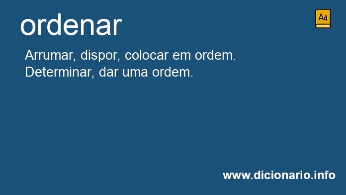 Significado de ordenars