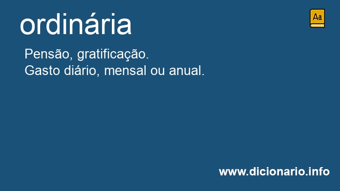Significado de ordinria