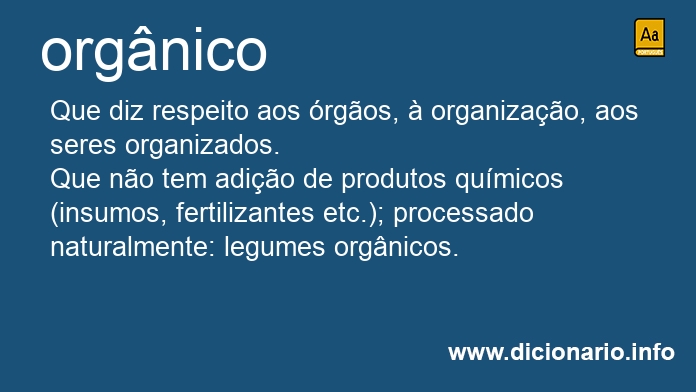 Significado de orgnico