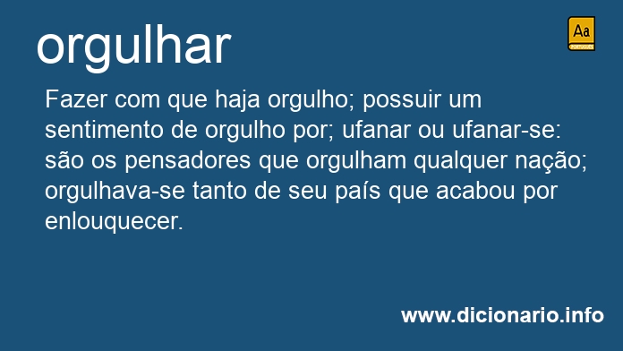 Significado de orgulhar