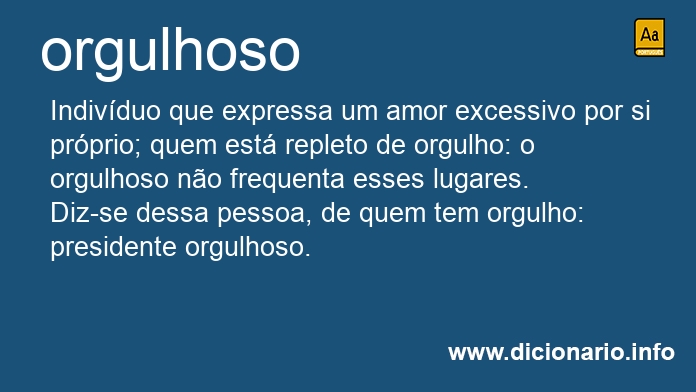 Significado de orgulhosa