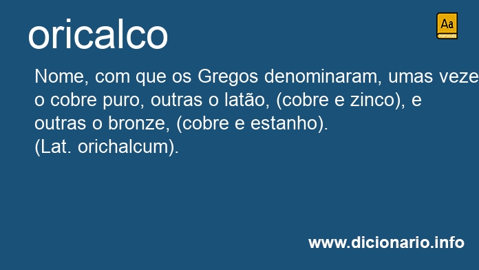 Significado de oricalco