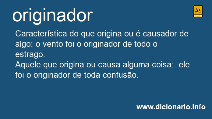 Significado de originador