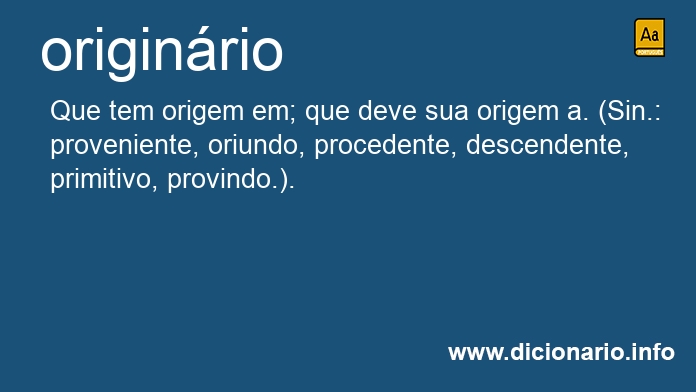 Significado de originrios