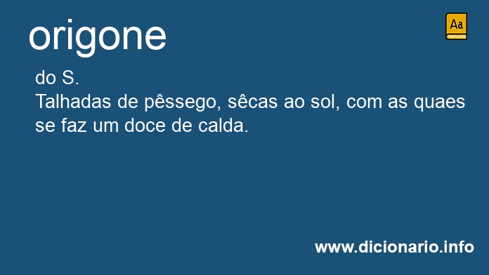 Significado de origone