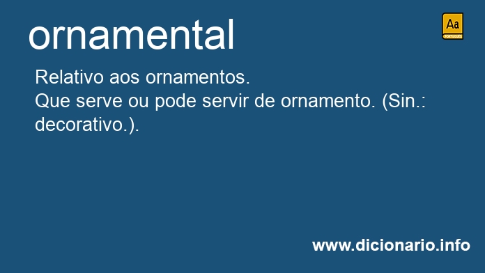 Significado de ornamental