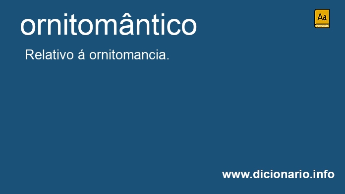 Significado de ornitomntico