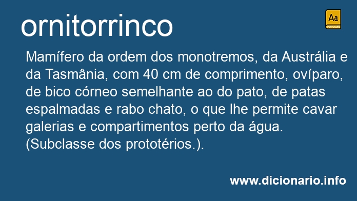 Significado de ornitorrincos