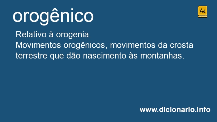 Significado de orognicos