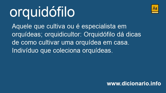 Significado de orquidfilo